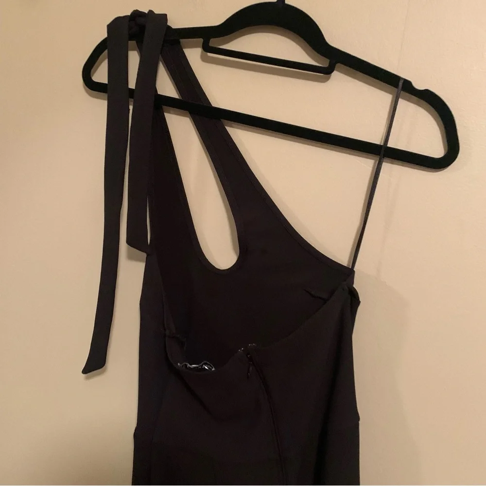 Abercrombie & Fitch Black Midi Dress with Side Slit - Picture 7 of 8